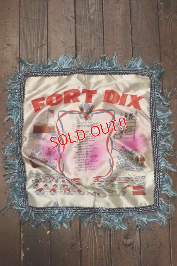 画像1: dp-220301-06 U.S.ARMY "FORT DIX" 1950's-1960's Cushion Cover