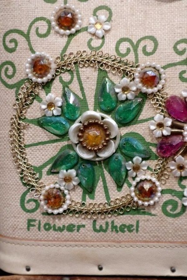 画像2: dp-220301-03 COLLINS OF TEXAS / 1970's "Flower Wheel" Bag