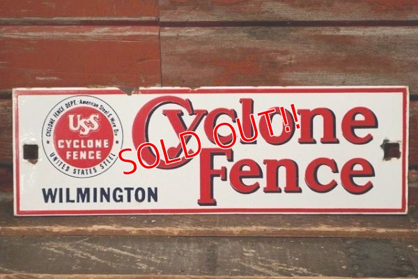 画像1: dp-220401-27 USS Cyclone Fence / Vintage Sign
