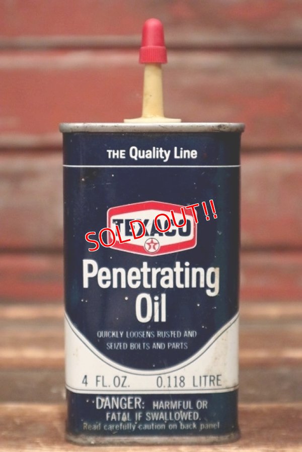 画像1: dp-220401-166 TEXACO / 1960's-1970's Penetrating Oil Can