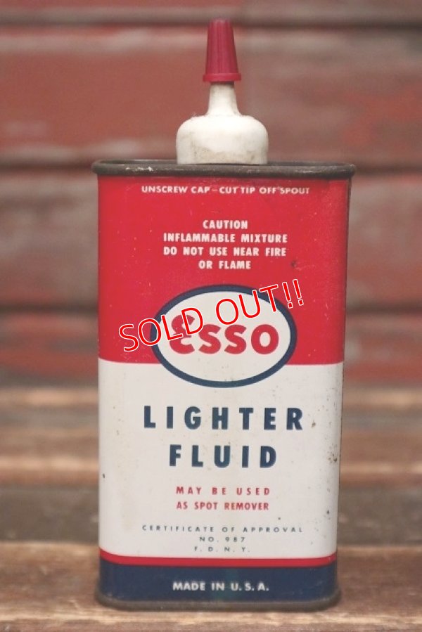 画像1: dp-220401-151 Esso / 1950's LIGHTER FLUID Oil Can