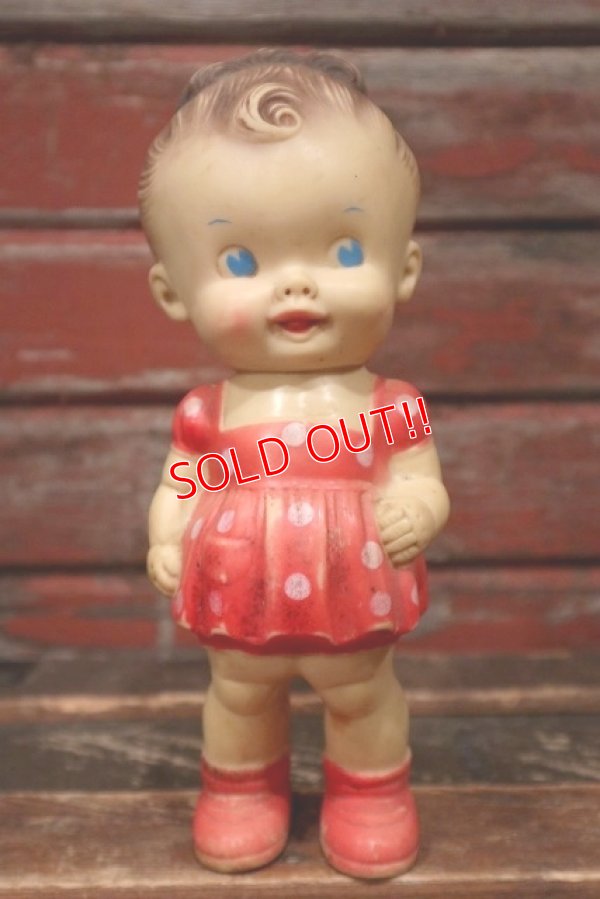 画像1: ct-220401-33 SUN RUBBER × Ruth E Newton / 1950's Chunky Girl Rubber Doll