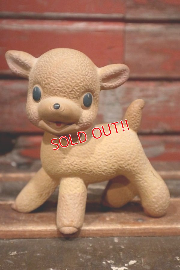 画像1: ct-220401-41 REMPEL / 1940's-1950's Lamb Sheep Squeaky Doll