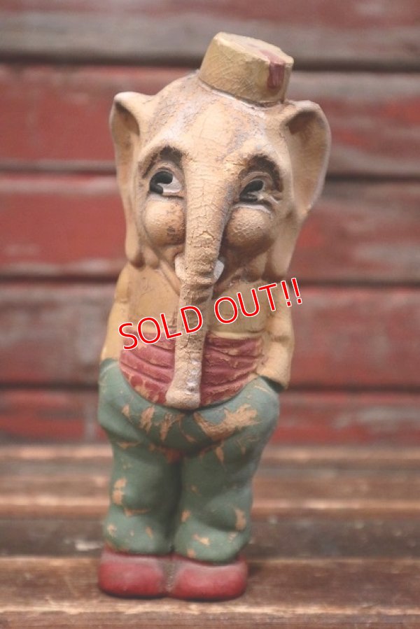 画像1: ct-220401-43 Unknown / Made in Czechoslovakia Elephant Doll