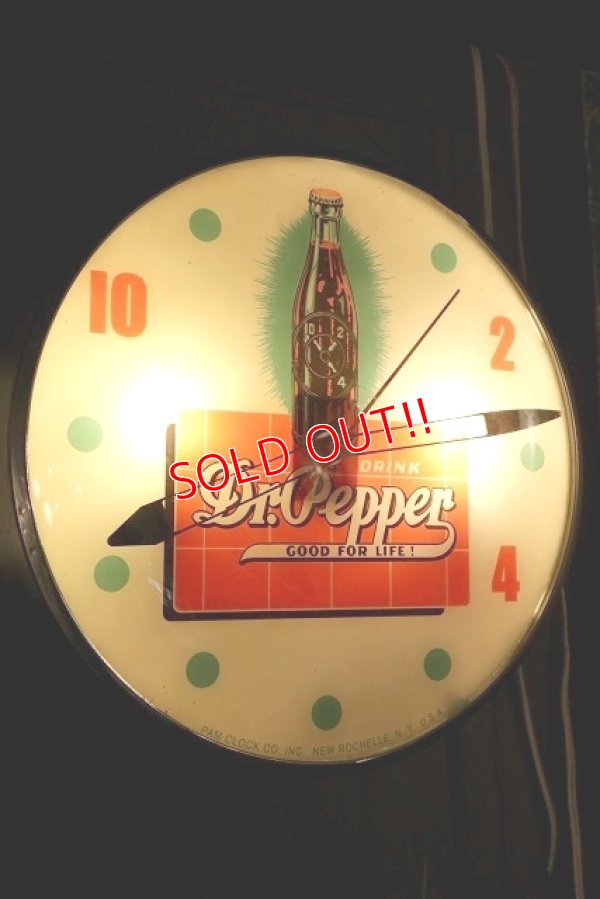 画像1: dp-220401-30 Dr. Pepper / 1940's PAM CLOCK