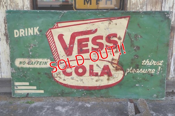 画像1: dp-220401-05 VESS COLA / 1940's Metal Sign