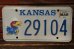 画像1: ct-220401-32 University of Kansas / KANSAS JAYHAWKS License Plate (1)