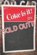 dp-220401-42 Coca Cola / 1984 "Coke is it!"  Menu Chalk Board Sign