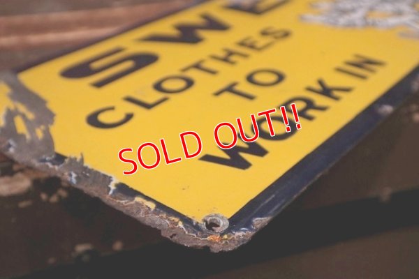 画像7: dp-220401-17 SWEET-ORR / 1930's Porcelain Sign