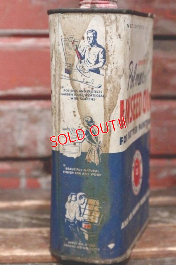 画像5: dp-220401-240 ARCHER BRAND / Vintage LINSEED OIL Can