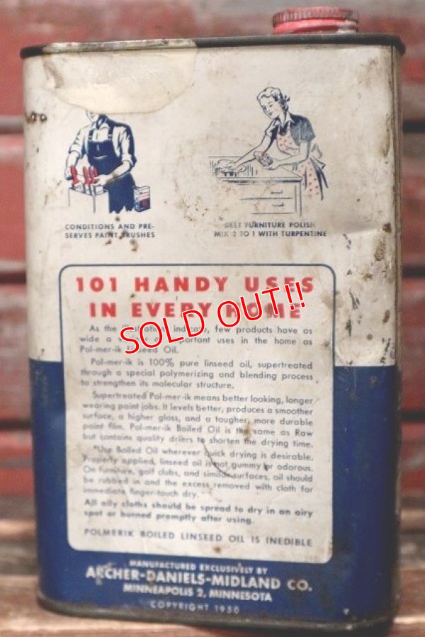 画像4: dp-220401-240 ARCHER BRAND / Vintage LINSEED OIL Can