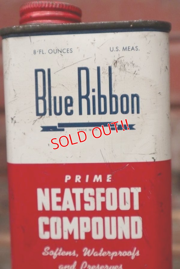 画像2: dp-220401-214 Blue Ribbon / 1950's-1960's NEATSFOOT COMPOUND Can