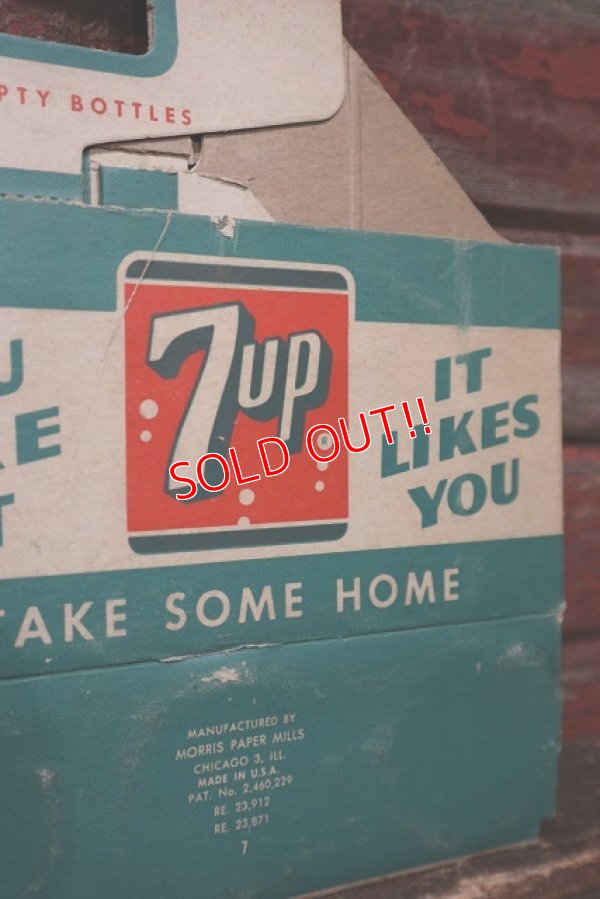 画像2: dp-220401-273 7up / 1950's Paper Bottle Carrier