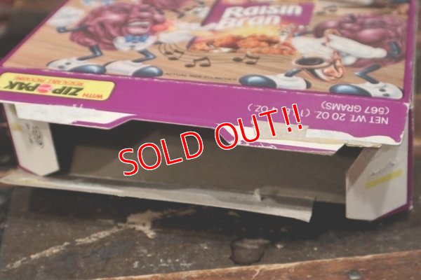 画像9: dp-220401-78 Psot × The California Raisins / Natural Raisin Bran 1988 Cereal Box