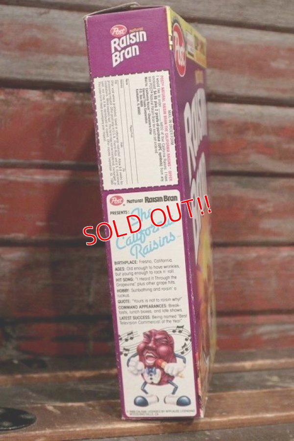 画像6: dp-220401-78 Psot × The California Raisins / Natural Raisin Bran 1988 Cereal Box