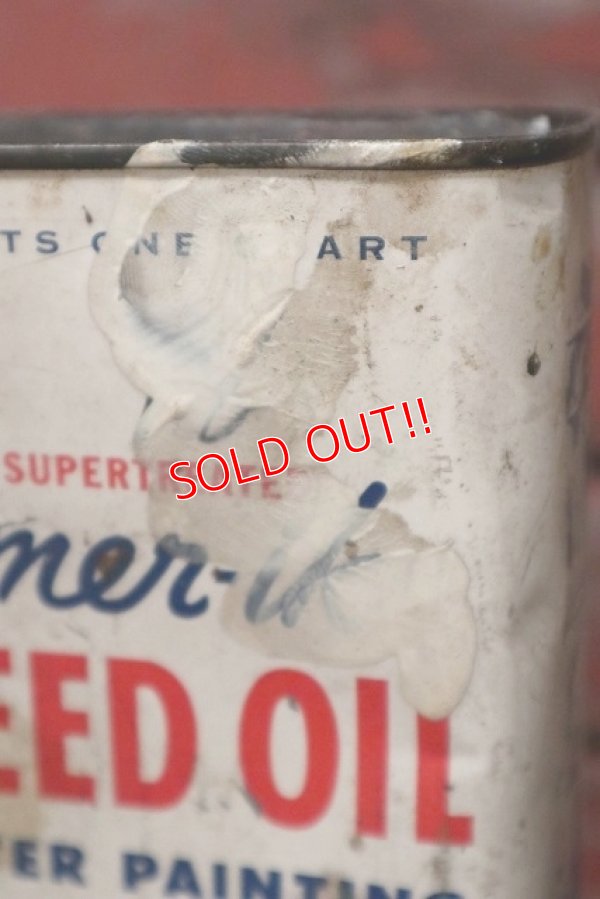 画像3: dp-220401-240 ARCHER BRAND / Vintage LINSEED OIL Can