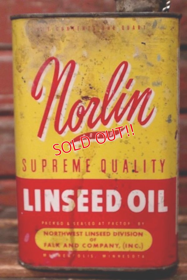 画像3: dp-220401-96 norlin / Vintage LINSEED OIL Can