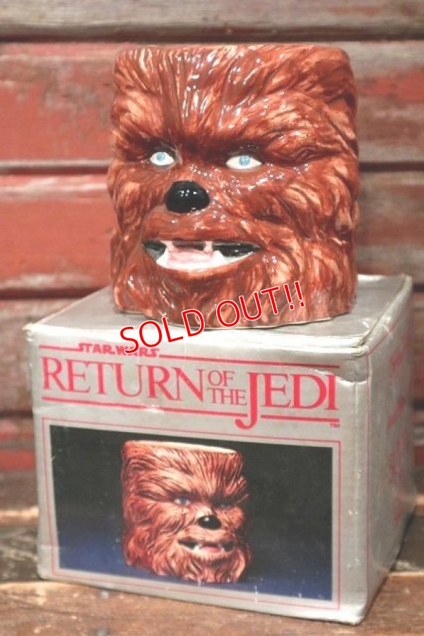 画像1: ct-220401-115 STAR WARS RETURN OF THE JEDI / Sigma 1980's Chewbacca Ceramic Mug