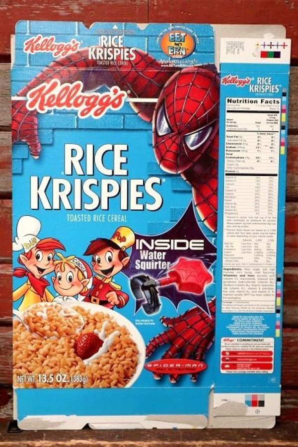 画像1: ct-220401-78 Kellogg's / RICE KRISPIES 2002 SPIDER-MAN Cereal Box
