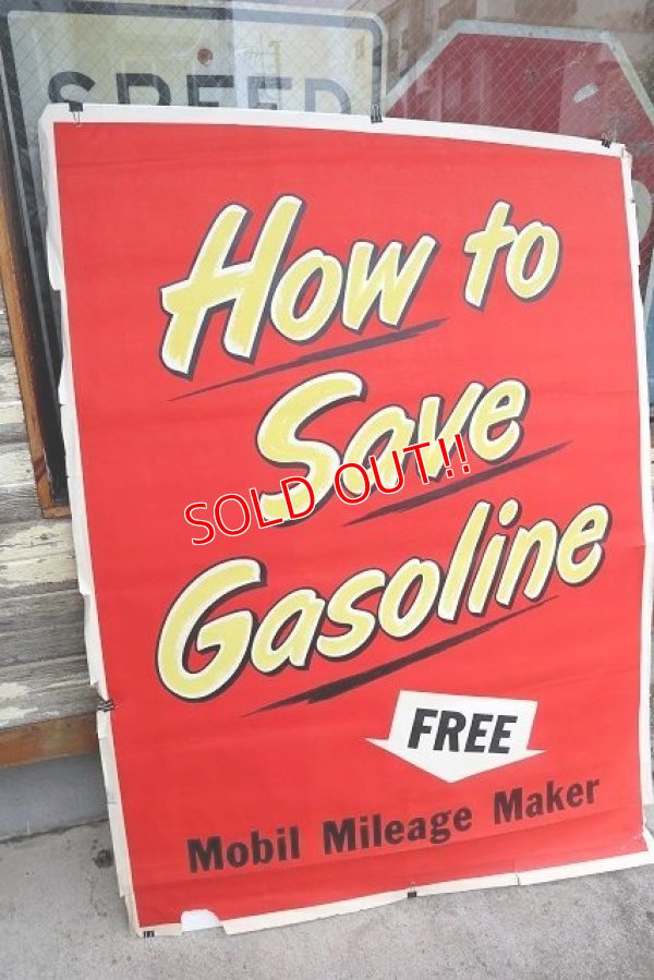 画像1: dp-220401-61 Mobil / "How to Save Gasoline" Poster