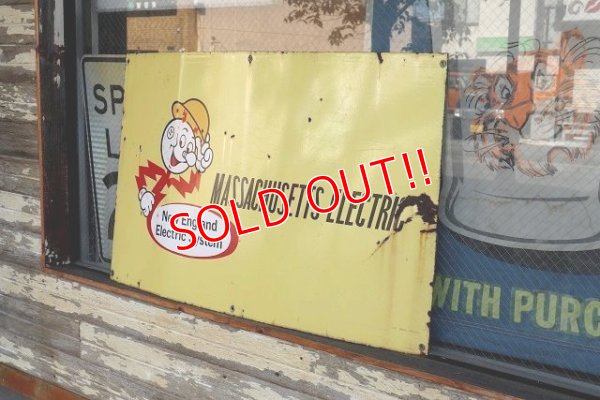 画像11: ct-220501-01 Reddy Kilowatt / 1960's Massachusetts Electric Porcelain Sign
