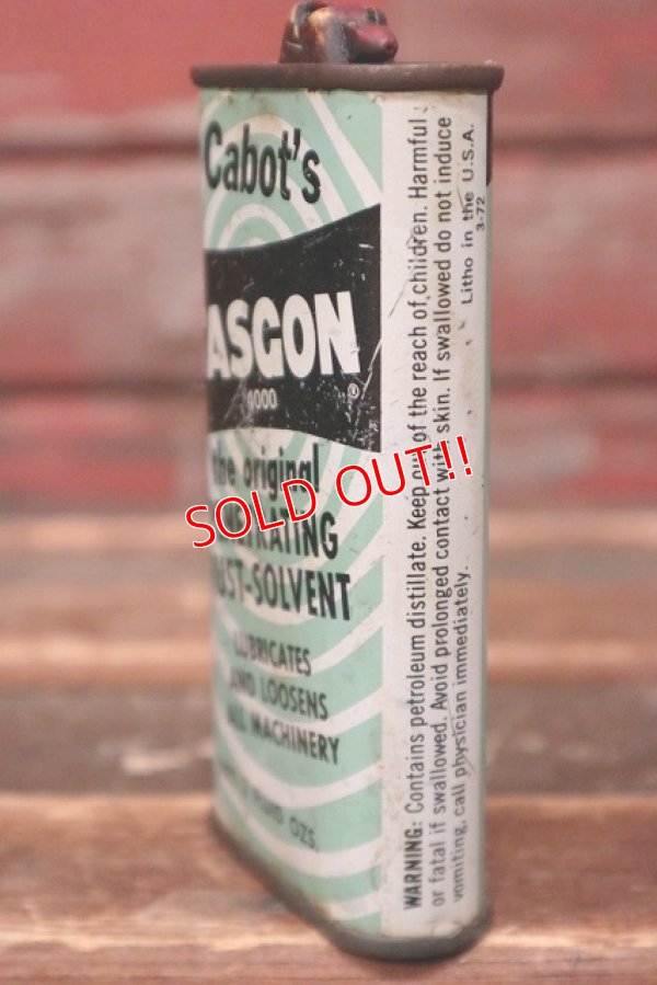 画像3: dp-220401-181 Cabot's TASGON / PENETRATING RUST-SILVENT Vintage Handy Can