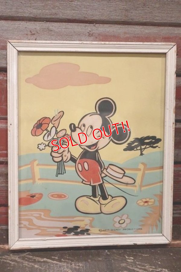 画像1: ct-220501-30 Mickey Mouse / 1960's Wall Picture