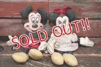 ct-220401-50 Mickey Mouse & Minnie Mouse / 1970's Rag Doll Set