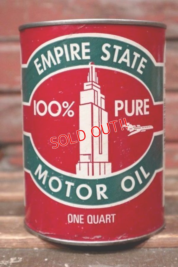 画像1: dp-220301-76 EMPIRE STATE / 1950's MOTOR OIL One U.S. Quart Can