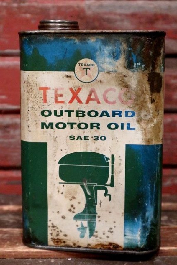 画像1: dp-220401-228 TEXACO / OUTBOARD MOTOR OIL Can