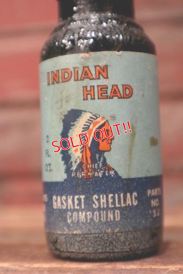 画像2: dp-220501-06 INDIAN HEAD / 1950's Gasket Shellac Compound Bottle