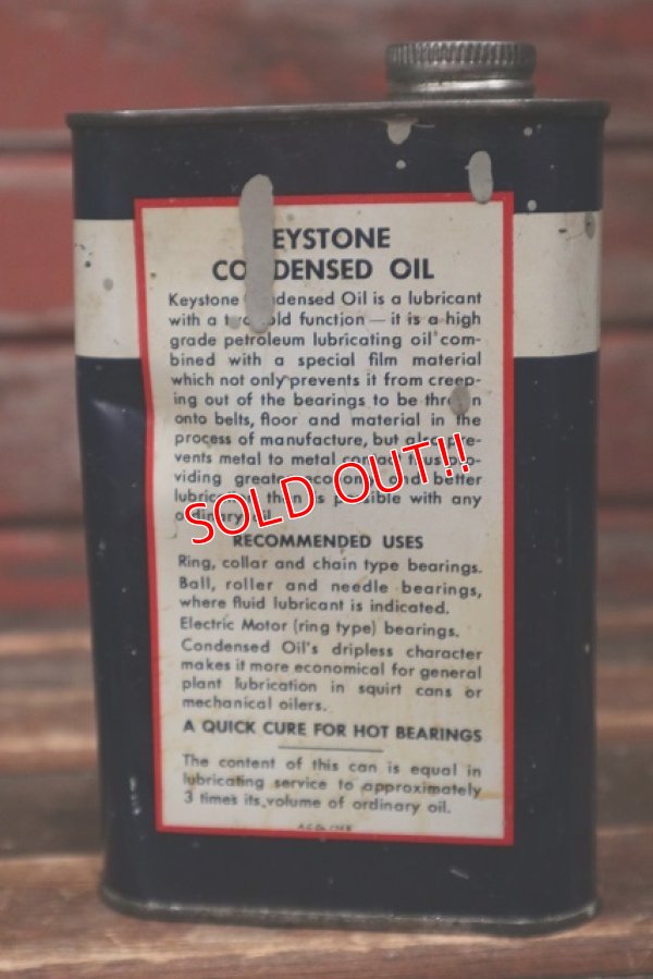 画像2: dp-220401-266 KEYSTONE / 1950's CONDEBSED OIL One Pound Can