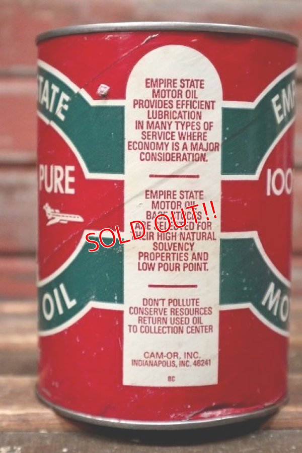 画像3: dp-220301-76 EMPIRE STATE / 1950's MOTOR OIL One U.S. Quart Can