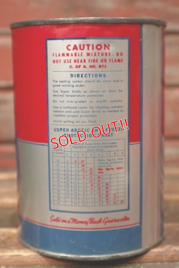 画像3: dp-220301-64 Super ARCTIC / 1950's ANTI-FREEZE Stops Rust One U.S. Quart Can