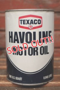 dp-220401-195 TEXACO / HAVOLINE MOTOR OIL One U.S. Quart Can