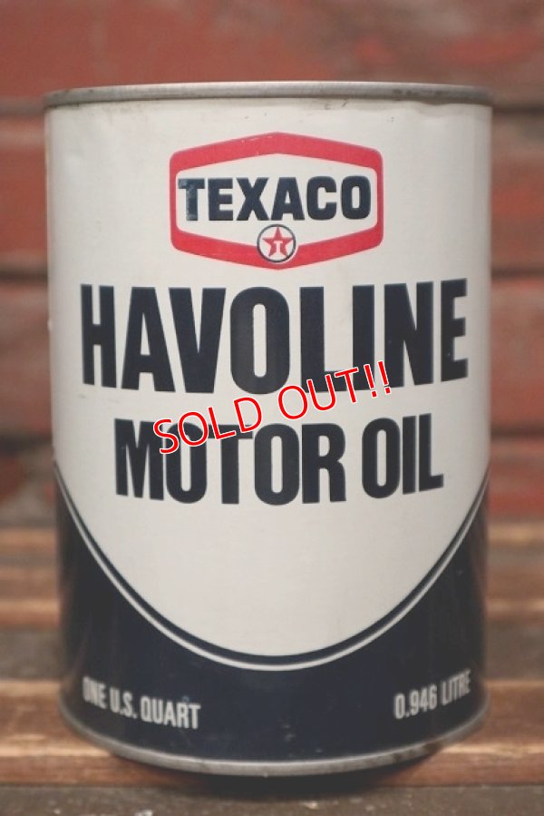 画像1: dp-220401-195 TEXACO / HAVOLINE MOTOR OIL One U.S. Quart Can