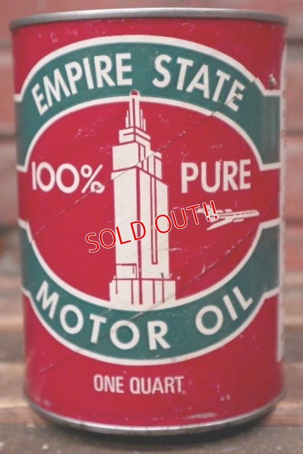 画像2: dp-220301-76 EMPIRE STATE / 1950's MOTOR OIL One U.S. Quart Can