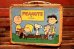 画像1: ct-220501-15 【JUNK】PEANUTS / THERMOS 1970's Metal Lunch Box (1)