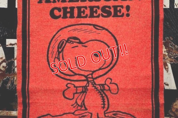 画像3: ct-220501-08 PEANUTS / 1960's Snoopy Banner "The Moon Is Made of American Cheese!"
