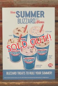 dp-220401-28 Dairy Queen / Store Menu Card Sign 2018 "SUMMER BLIZZARD"