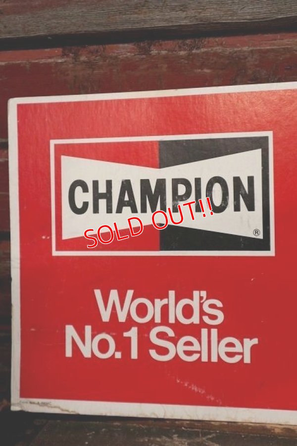 画像2: dp-220501-74 CHAMPION / SPARK PLUGS Vintage Paper Sign