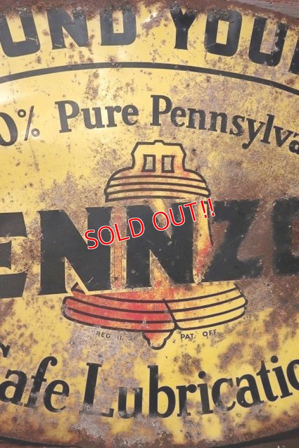 画像2: dp-220501-15 PENNZOIL / 1950's Metal Sign