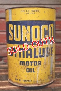dp-220501-71 SUNOCO DYNALUBE / 1940's 5 U.S. QUART Motor Oil Can