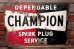 画像1: dp-220501-74 CHAMPION / SPARK PLUGS 1950's Metal Sign (1)