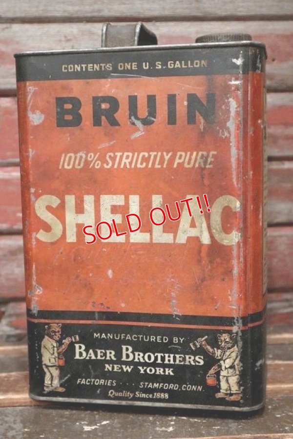 画像3: dp-220501-73 BAER BROTHERS BRUIN SHELLAC / 1 U.S. GALLONS Can
