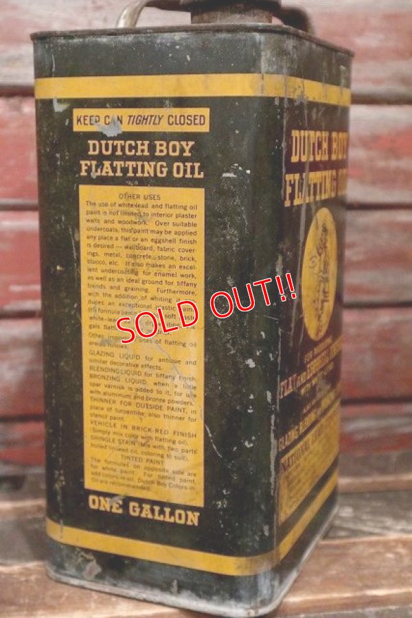画像4: dp-220501-16 DUTCH BOY / 1940's FLATTING OIL ONE GALLON Can