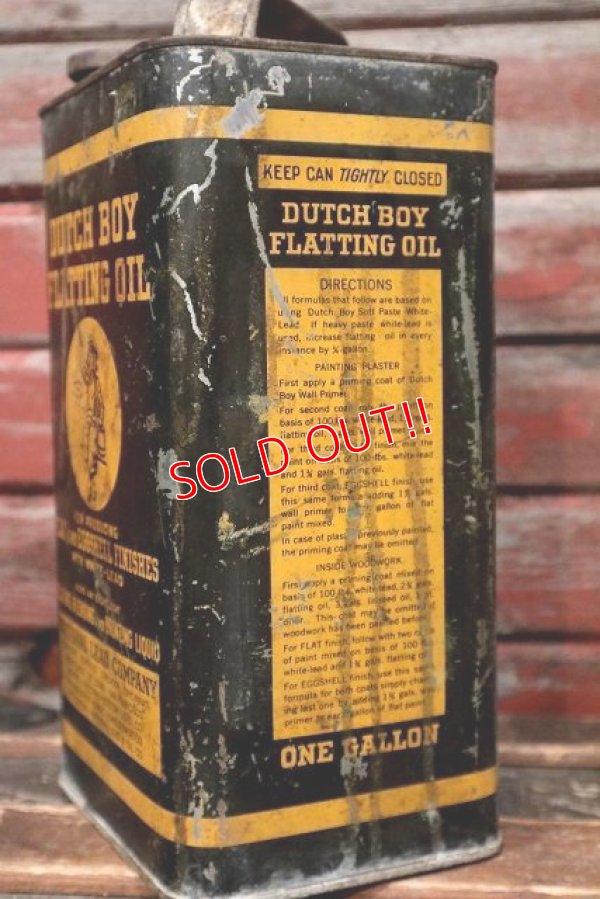 画像5: dp-220501-16 DUTCH BOY / 1940's FLATTING OIL ONE GALLON Can