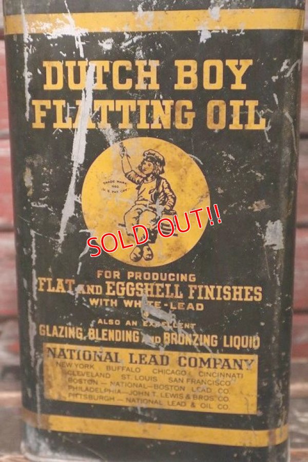 画像3: dp-220501-16 DUTCH BOY / 1940's FLATTING OIL ONE GALLON Can