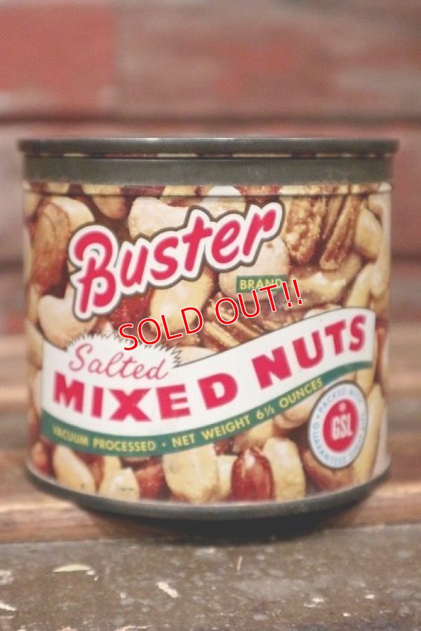 画像1: dp-220501-101 Buster BRAND / Salted MIXED NUTS Vintage Can