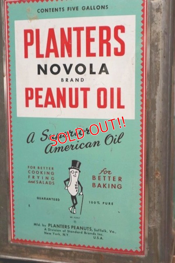 画像4: ct-220501-50 PLANTERS / MR.PEANUT 1960's NOVALA PEANUT OIL 5 GALLONS Can